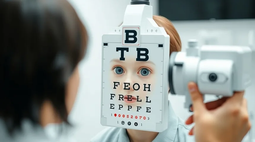 Молодая женщина щурится, глядя вдаль — близорукость